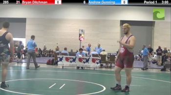 285lbs Finals Bryan Ditchman (IL) vs. Andrew Gunning (PA)