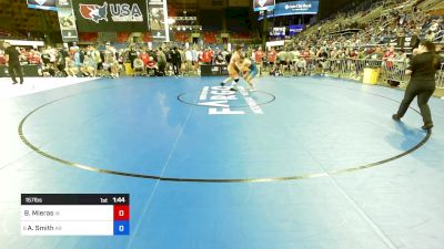 157 lbs Cons 16 #1 - Barrett Mieras, IA vs Augustus Smith, AR