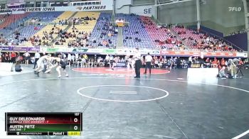 157 lbs Placement (4 Team) - Guy Deleonardis, Glenville State University vs Austin Fietz, Lake Erie