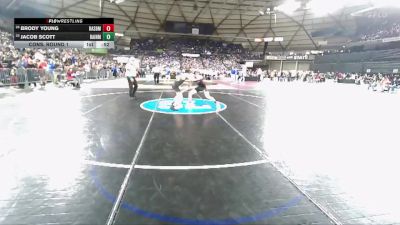 Boys 1B/2B 113 Cons. Round 1 - Brody Young, Raymond/South Bend vs Jacob Scott, Rainier