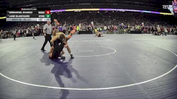 D2-157 lbs Champ. Round 1 - Lane Blanchard, Otsego HS vs Emmanuel Shango, Brother Rice HS