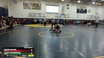 157 lbs Cons. Round 2 - Kohen Kraxberger, Canby vs Cayden Dunne, Aloha