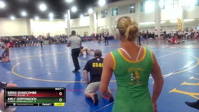 105 lbs Round 1 (8 Team) - Kirra Dunscombe, Team STL Yellow vs Kiely Domyancich, Illinois Cornstars Gold