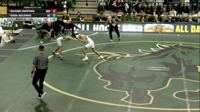 125 lbs 1st Place Match - Maximo Renteria, Oregon State vs Koda Holeman, Cal Poly