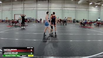 150 lbs Quarterfinal - Jackson Weller, Seagull Wrestling Club vs Matteo Brown, Headhunters