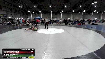 115 lbs Cons. Round 3 - Landon Conover, Sublime Wrestling Academy vs Joben Whitmore, South Fremont