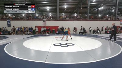 70 kg Cons. Sub-quarters - Kolter Burton, Cowboy RTC vs Sergio Lemley, Cliff Keen Wrestling Club