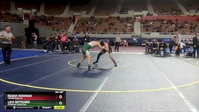 D4-157 lbs Cons. Round 1 - Isaiah Noonan, Tombstone HS vs Levi Rhynard, Phoenix Christian