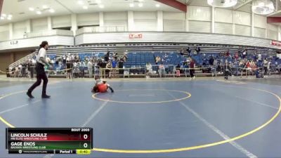 77 lbs Champ. Round 1 - Gage Enos, Batavia Wrestling Club vs Lincoln Schulz, MN Elite Wrestling Club