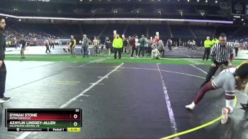 Girls-120 lbs Cons. Round 2 - Symiah Stone, Eaton Rapids HS vs Azaylin Lindsey-Allen, Kalamazoo Central HS