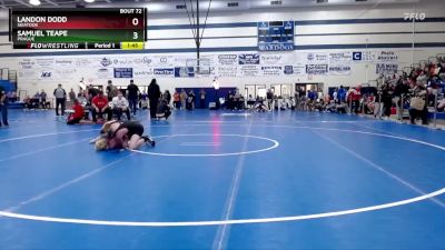 132 lbs Quarterfinal - Landon Dodd, SKIATOOK vs Samuel Teape, PRAGUE