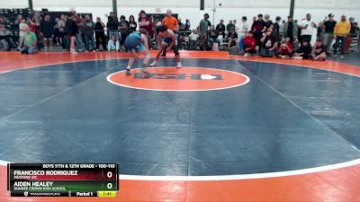 100-110 lbs Quarterfinal - Francisco Rodriguez, Mustang WC vs Aiden Healey, Dundee Crown High School