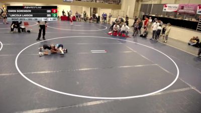 10U - 56 lbs Cons. Round 5 - Owen Sorensen, Owatonna Wrestling Association vs Lincoln Larson, Blaine Wrestling Association