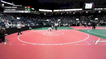 128 lbs 1st Place Match - Lillian Lampe, ELR1 vs Kyriana Grahn, Unattached