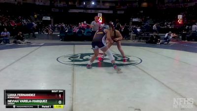 Girls 138 lbs Semifinal - Neviah Varela-Marquez, Sandia vs Liana Fernandez, Robertson