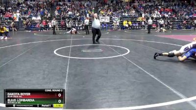 118 lbs Cons. Round 2 - Dakota Royer, Blue Crew WC vs Eliud Lombardia, Rochelle WC