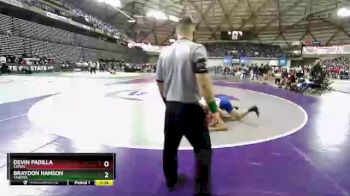 4 lbs Champ. Round 1 - Devin Padilla, Camas vs Braydon Hanson, Tahoma