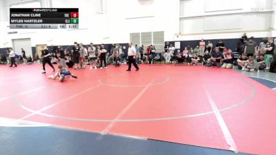 102 lbs Semifinal - Jonathan Cline, The Asylum White-HS vs Myles Hartzler, Illini-HS