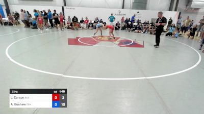 32 kg Rr Rnd 5 - Lila Carson, Badger Girls Elite vs Aria Bushaw, Wyoming SEM Women