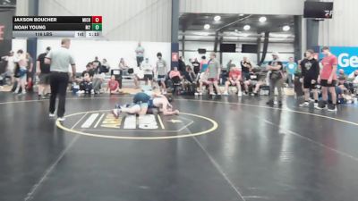 116 lbs Rr Rnd 8 - Jaxson Boucher, Michigan Premier Red - BHS vs Noah Young, M2 Training Center - BHS