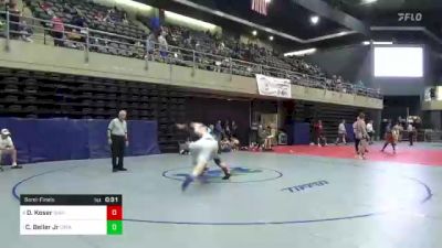 220 lbs Semifinal - Diesel Koser, Shippensburg, PA vs Chad Beller Jr, Catasauqua, PA