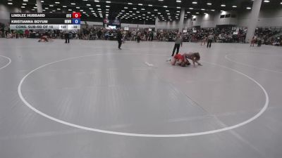 130 lbs Cons. Sub-rd Of 16 - Lindlee Hubbard, Owasso Takedown Club vs Kristianna Boyum, ReZults Wrestling