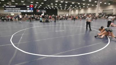 130 lbs Champ. Rd Of 16 - Lilyana Balderas, Surfside X Wrestling vs Dru Turner, Tough N Technical Wrestling Club (TNTWC)