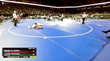 106 Class 1 lbs Quarterfinal - Nicholas Larsen, Gallatin vs Carter Whitman, Hollister