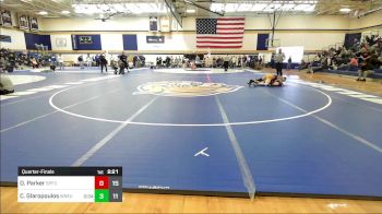 174 lbs Quarterfinal - Oliver Parker, Springfield vs CJ Glaropoulos, Western New England