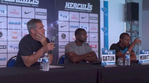 Monaco press conference- Gatlin and Merritt part 2