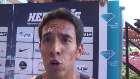 Leo Manzano is pumped up after a new PB in Monaco