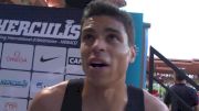 Matt Centrowitz after a new PB in Monaco
