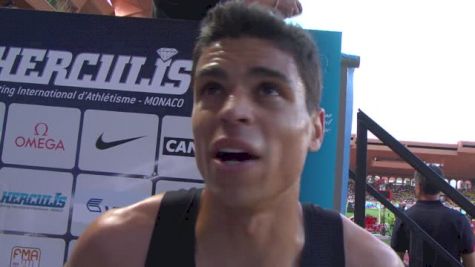 Matt Centrowitz after a new PB in Monaco