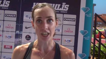 Molly Huddle after breaking her own American Record