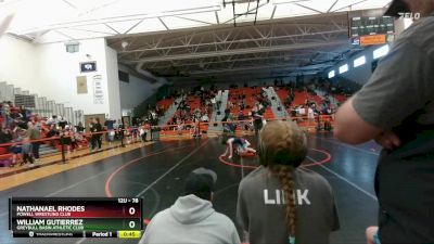 78 lbs Round 2 - William Gutierrez, Greybull Basin Athletic Club vs Nathanael Rhodes, Powell Wrestling Club