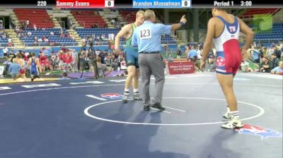 220lbs Quarter-finals Sammy Evans (TN) vs. Brandon Musselman (MI)