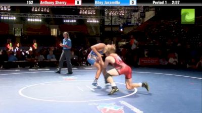 152lbs Finals Anthony Sherry (IA) vs. Riley Jaramillo (OR)