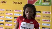 Oregon-bound Raevyn Rogers after the 800 heats