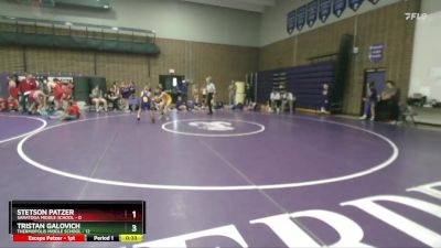 90 lbs Round 5 (6 Team) - Stetson Patzer, Saratoga Middle School vs Tristan Galovich, Thermopolis Middle School