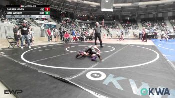 80 lbs Quarterfinal - Carsen Higgs, Claremore Wrestling Club vs Liam Wright, Broken Arrow Wrestling Club