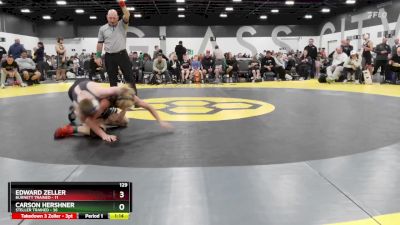 129 lbs Round 4 (6 Team) - Carson Hershner, Steller Trained vs Edward Zeller, Burnett Trained