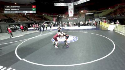 132 lbs 5th Place Match - Jonah Aboytes vs James Mendoza