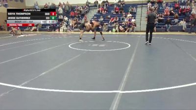 157 lbs Cons. Round 5 - Seiya Thompson, Southern Oregon vs Jesse Gutierrez, Clackamas Community College