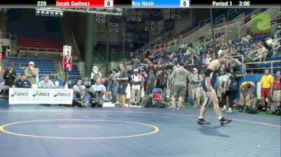 220lbs Quarter-finals Jacob Godinez (IL) vs. Roy Nash (UT)