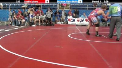 220lbs Quarter-finals Austin Myers (KY) vs. Mansur Abdul