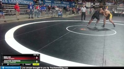 D 3 285 lbs Quarterfinal - Ben So, Haynes Academy vs Ashton Dawson, Evangel Christian