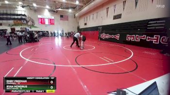 157 lbs Round 1 - Ryan Mondrus, Rock Canyon vs Emry Freeman, Chaparral