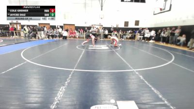 190 lbs Round Of 16 - Cole Grenier, Fairfield Warde vs Jaycee Diaz, Danbury