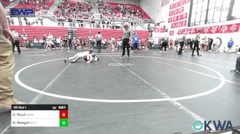 52-55 lbs Rr Rnd 1 - Obadiah Boyd, Harrah Little League Wrestling vs Noel Reagan, Standfast