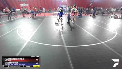 160 lbs Cons. Round 2 - Maximilion Gehring, Wisconsin vs Vincent Cook, Freedom High School Wrestling